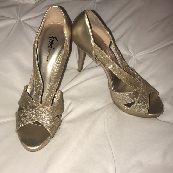 payless shoes gold heels